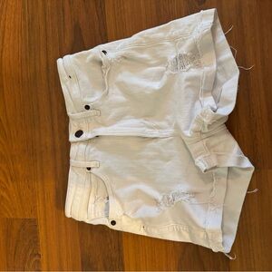 White Abercrombie and Fitch jean shorts